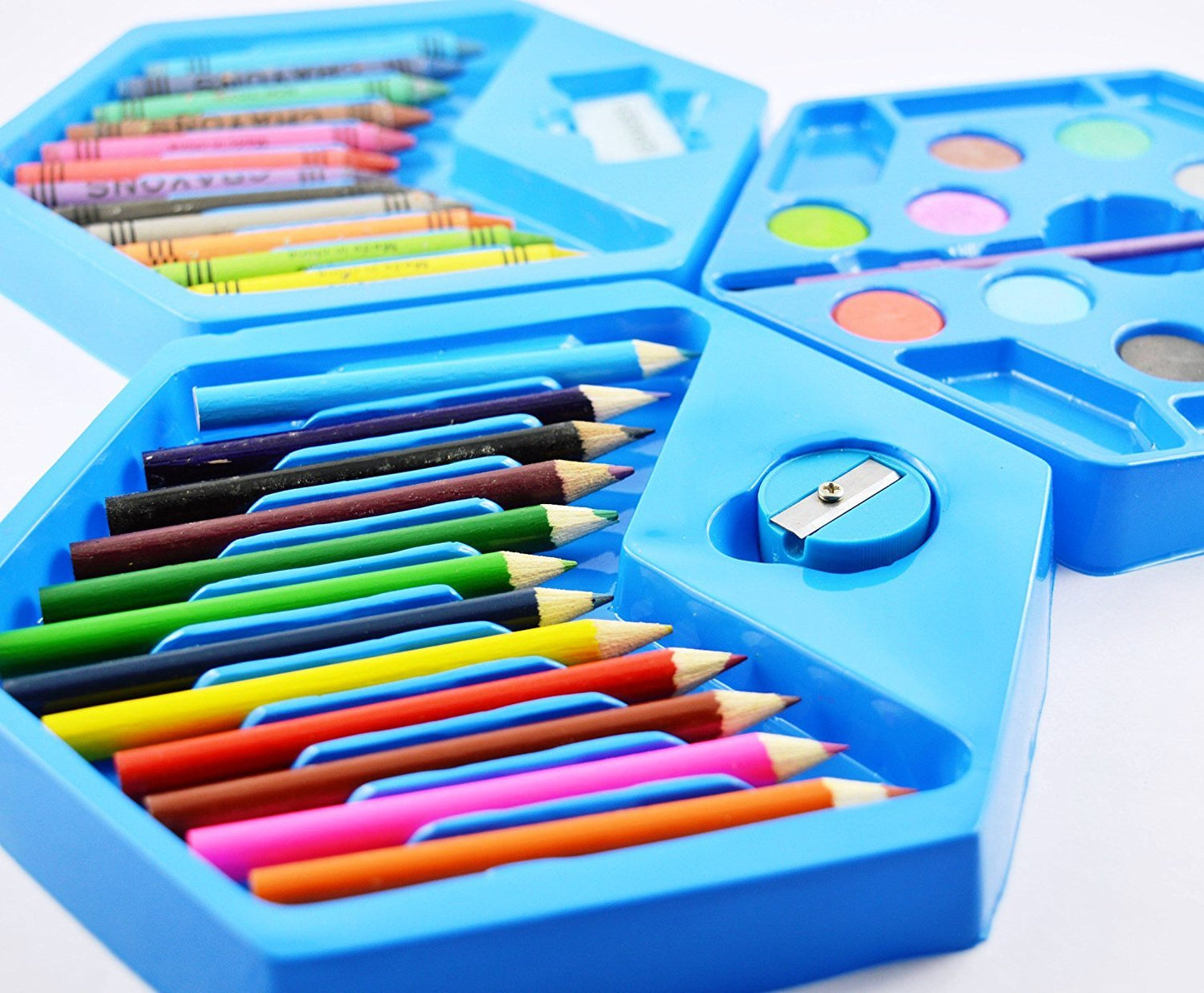 Spot Hunt Colors Box Color Pencil,Crayons, Water Color, Sketch Pens Set Of 46 Pieces