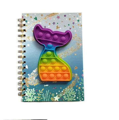 Spot Hunt  Pop It Diary With Hard Cover Metal Wirebound A5 160 Pages Diary for Kids Playing and Learning (Fish Popit)