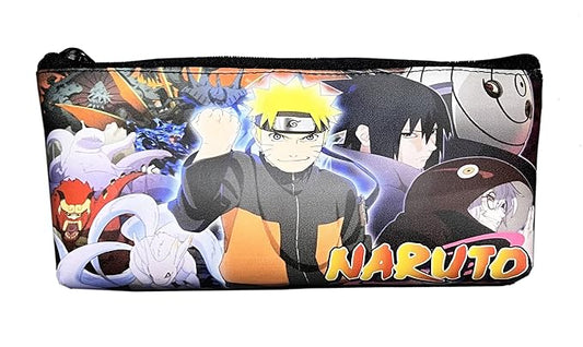 Naruto Anime Theme Pencil Stationery Pouch-1 Pcs, Multi Color, Kids