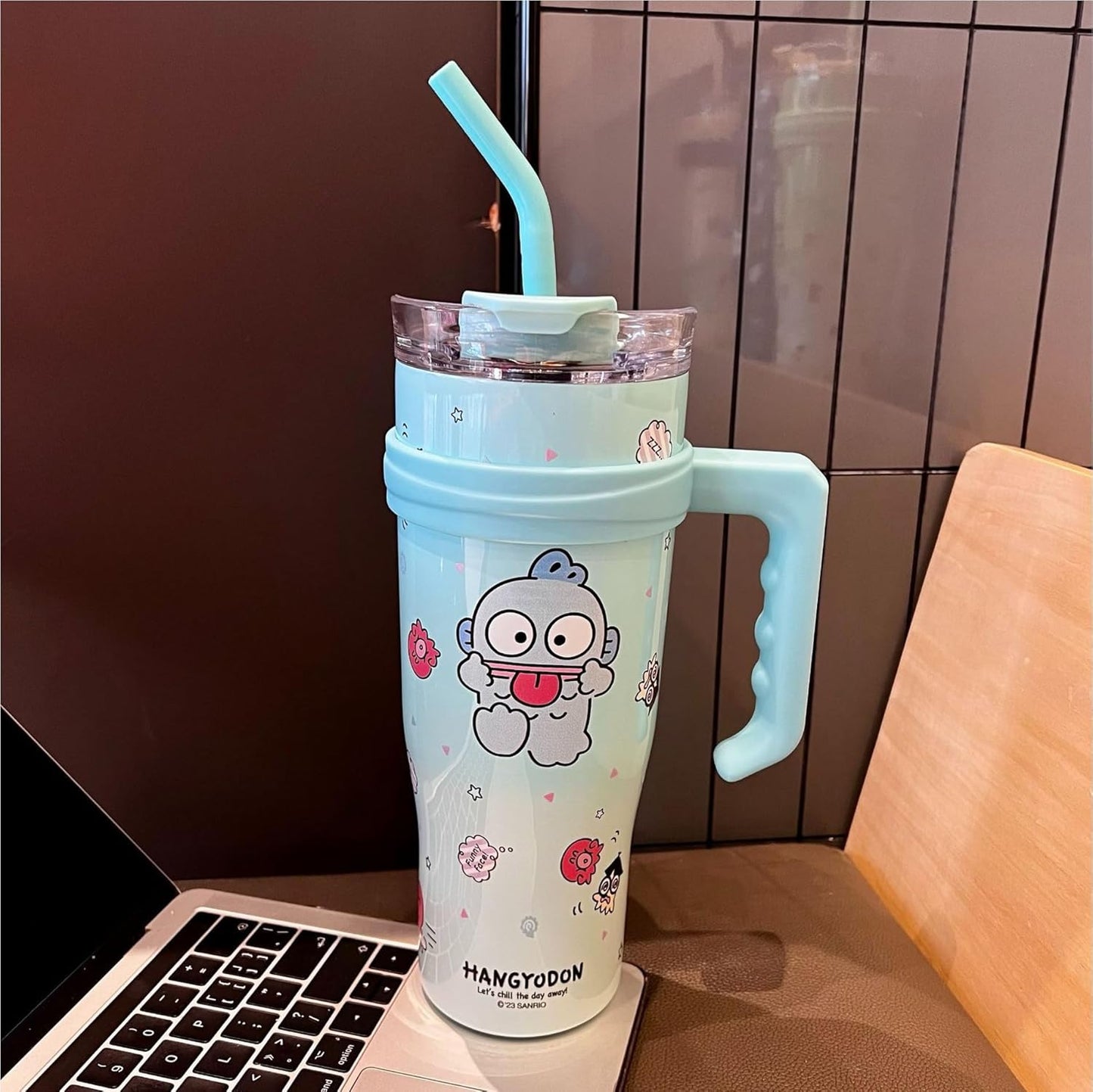Rainbows Spot Hunt Stainless Steel Insulated Tumbler /sipper with Lid, Straw & Handle 1200ml - XL Size