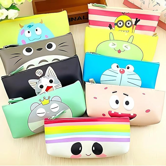 6 pcs Return Gifts Birthday Party for Kids - Silicon Pencil Pouch - Assorted Design