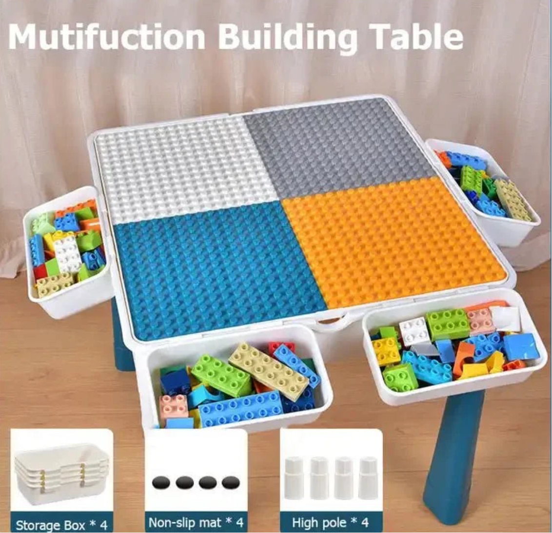 3 in 1 Lego table ( sensory play , study table and Lego table )