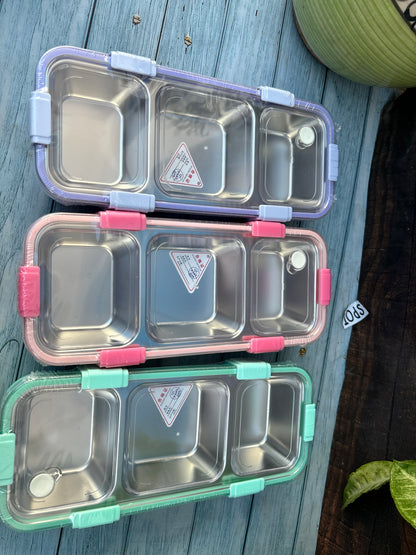 Spot Hunt 3 compartment stainless steel lunch box