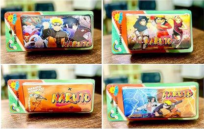 Naruto Anime Theme Pencil Stationery Pouch-1 Pcs, Multi Color, Kids