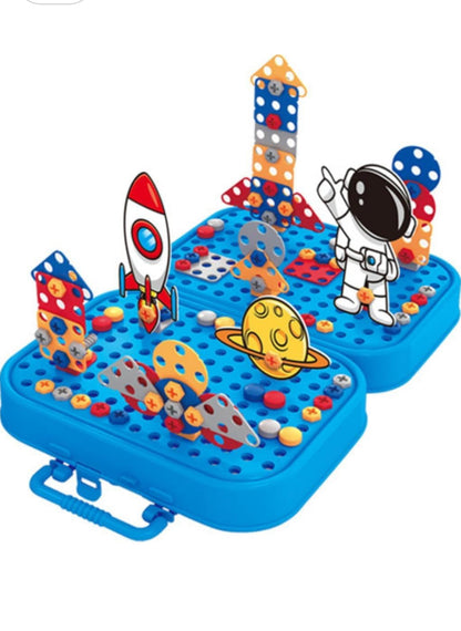 DIY  Electric Drill Screw Tool Set-Mosaic Puzzle