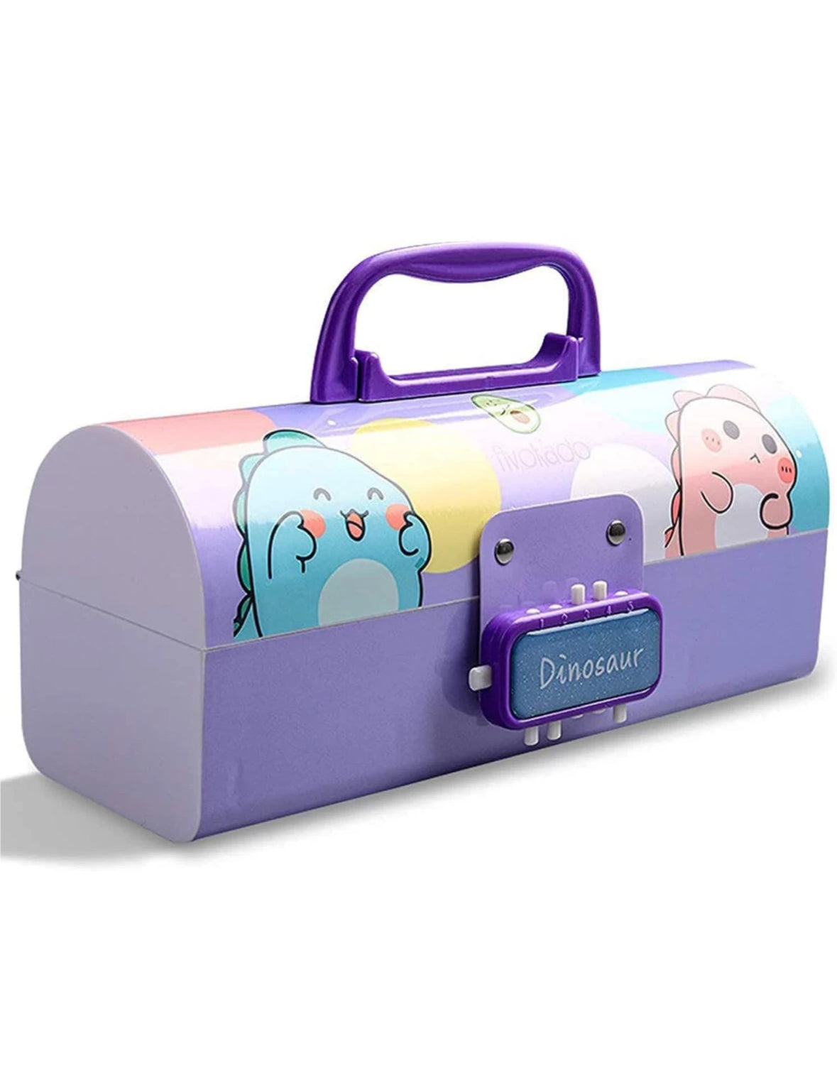 Password pencil box- Dream It Possible Universe Double Layer Stationery BOX Organizer Art Plastic Pencil Box