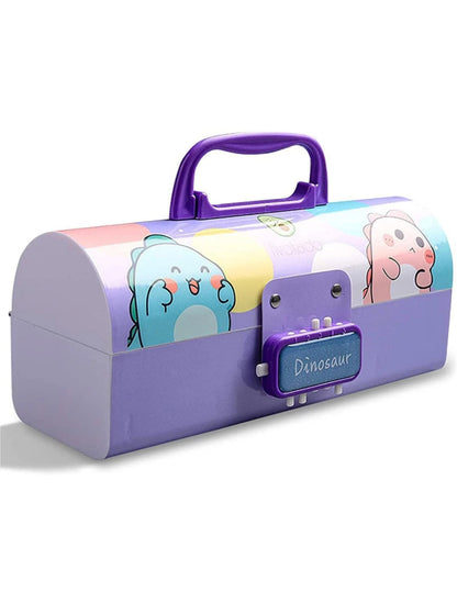 Password pencil box- Dream It Possible Universe Double Layer Stationery BOX Organizer Art Plastic Pencil Box