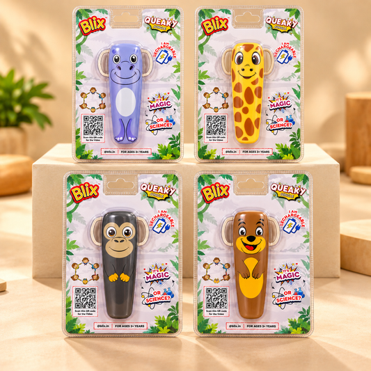 Blix Queaky Jungle Rechargeable Animal Toy – Magic & Science Toy for Kids (3+ Years)