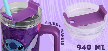 Stitch Insulated Tumbler with Straw and Lid