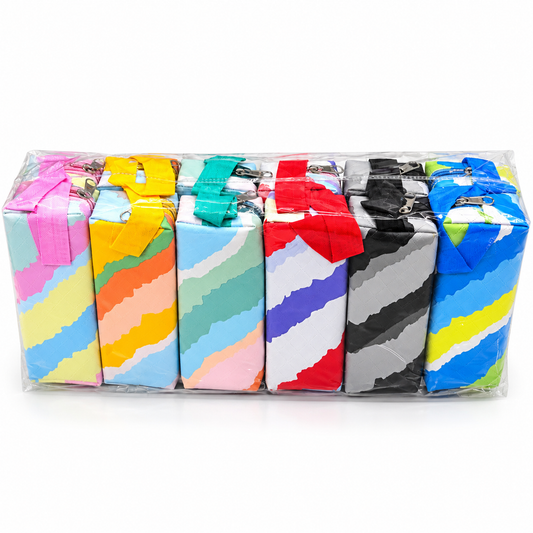 Set of 6 Multicolor Kids Pencil Pouch | Stylish Zipper Pouch for School & Stationery