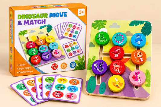 Dinosaur Move & Match – Educational Board Game for Kids