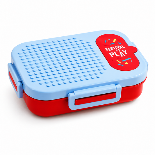Kids Stainless Steel Lunch Box with Removable Tray | 2 Compartment Lunch Box for School | Leak Resistant Tiffin Box