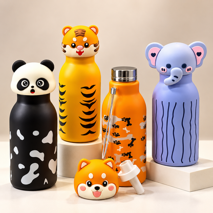Cute Animal Kids Water Bottle – 500ml Fun Character Design