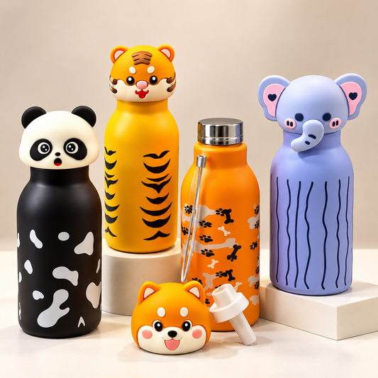 Cute Animal Kids Water Bottle – 500ml Fun Character Design