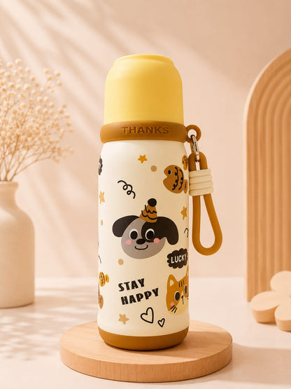 Cute Stainless-Steel Vacuum Insulated Water Bottle brown
