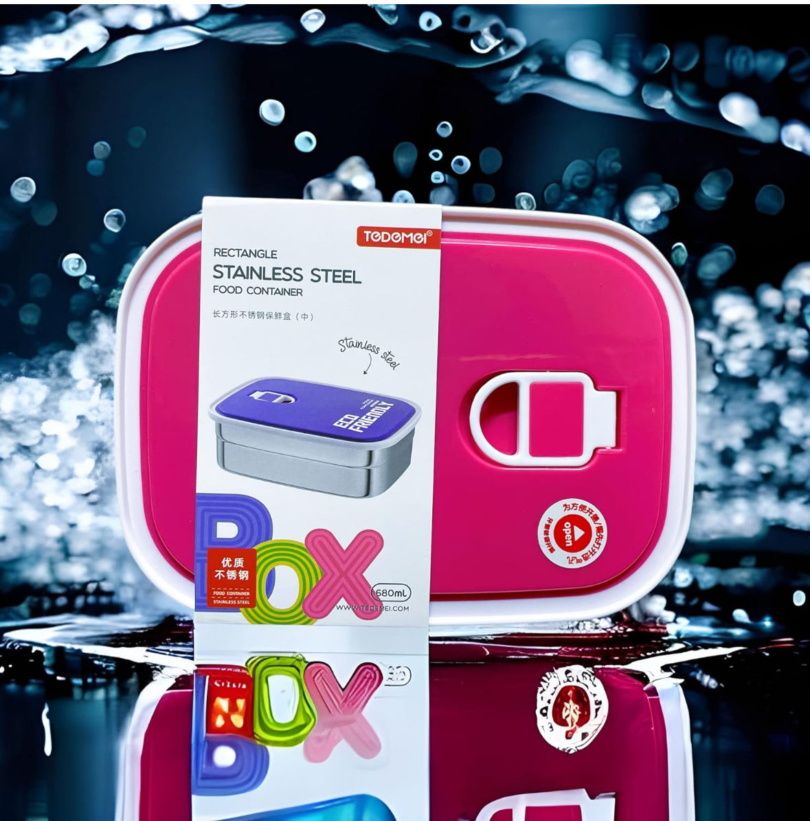 Stainless Steel Lunch Box 620ml for Men,Women,Boys,Girls, School & Office (Pack of 1) Multicolor snack box