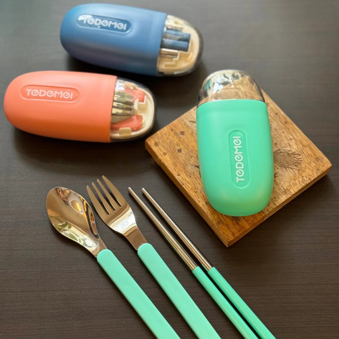 Cute  Tedemei Travel Cutlery Set