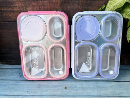 Spothunt 4-Compartment Bento Lunch Box With Bowl: 100% Leak-Proof Design For Convenient And Mess-Free Dining