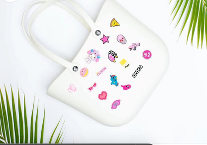 CROCS stylish silicon tote Bag with charms