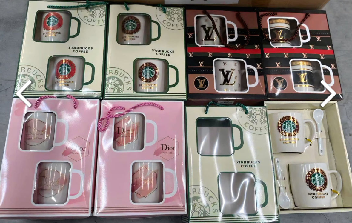 collection of ceramic mugs various brands