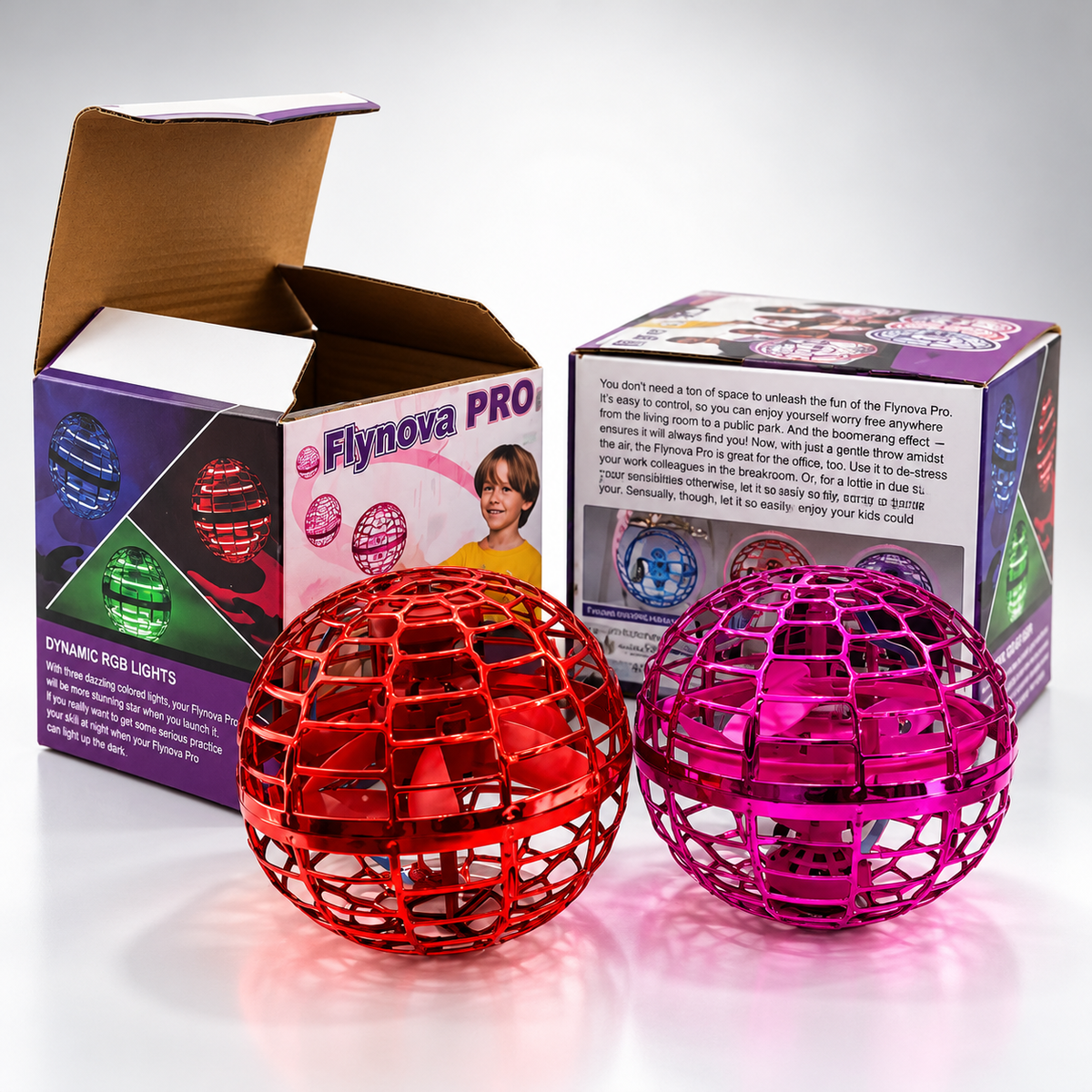 lynova Pro Flying Orb Toy with RGB Lights – Hand-Controlled Flying Ball for Kids