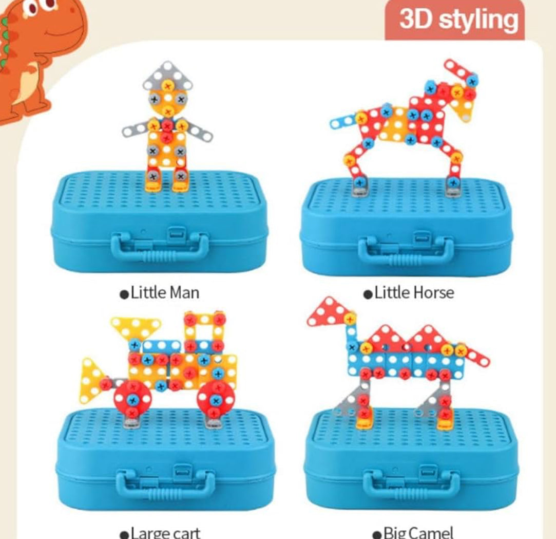 DIY  Electric Drill Screw Tool Set-Mosaic Puzzle