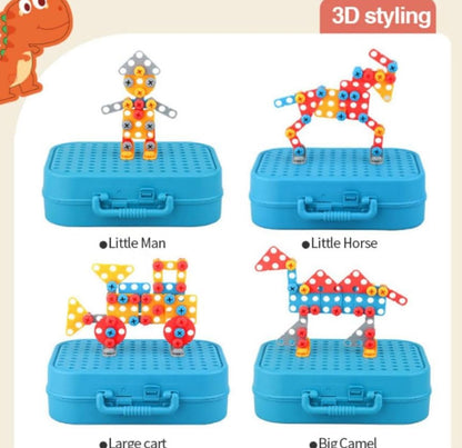 DIY  Electric Drill Screw Tool Set-Mosaic Puzzle