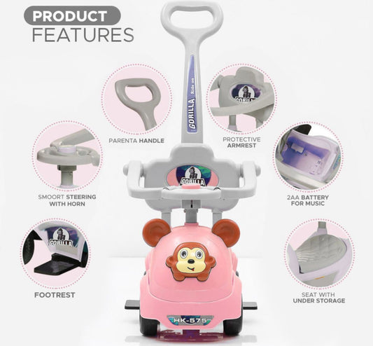 Monkey 3 in 1 Ride on for Kids