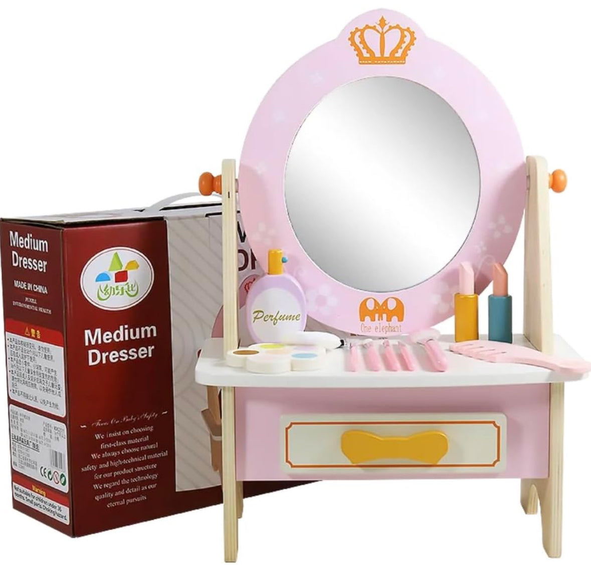 wooden dressing  playset