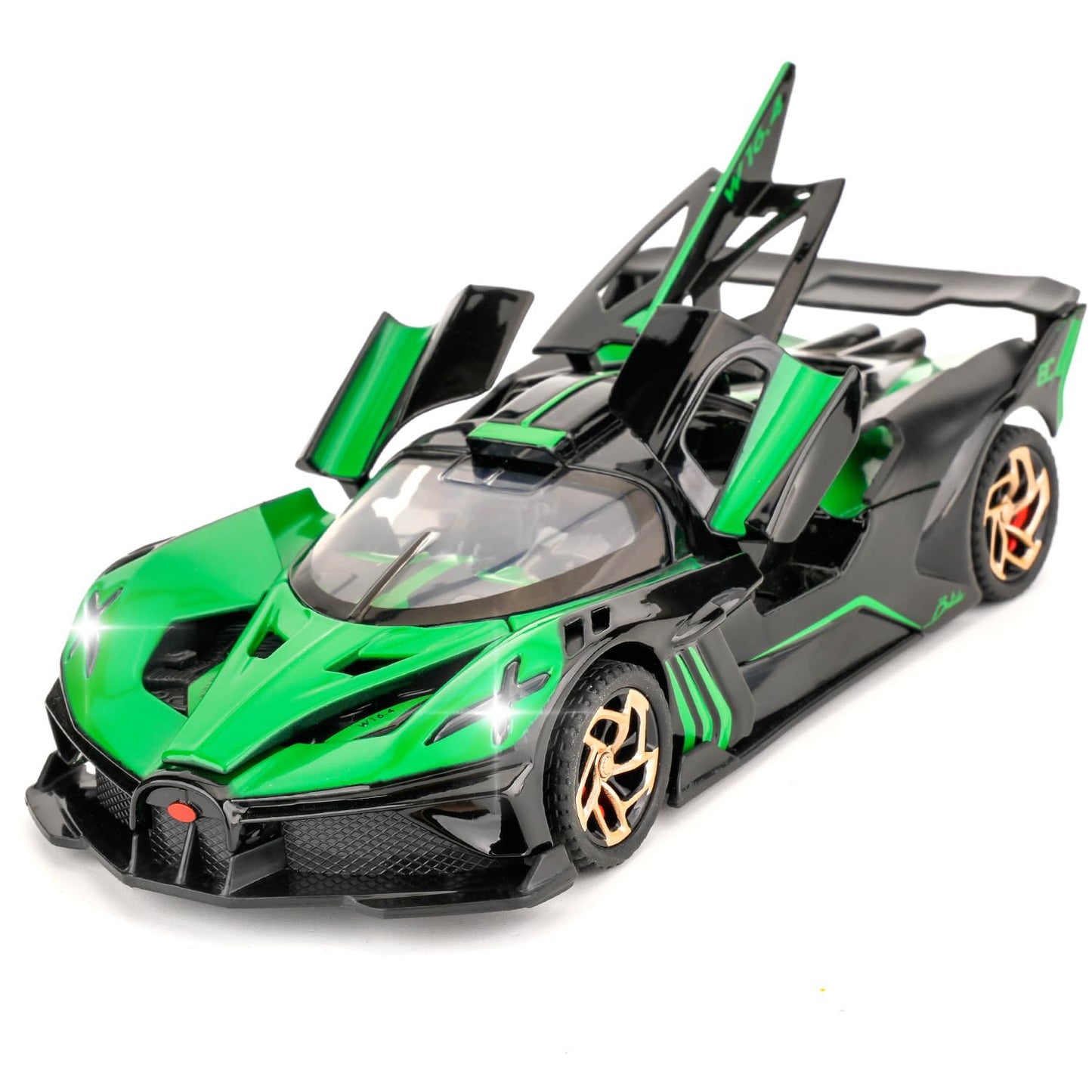 LJX Model 1:32 Die-Cast Sports Car - Green & Black Edition