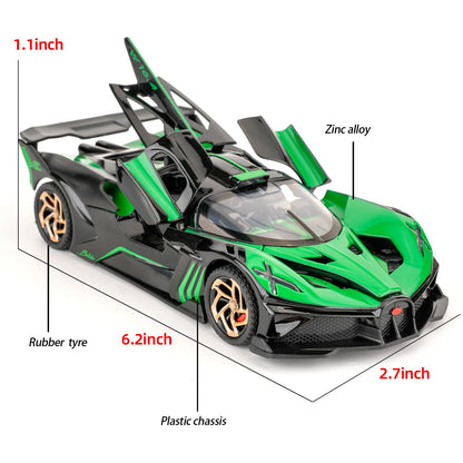 LJX Model 1:32 Die-Cast Sports Car - Green & Black Edition