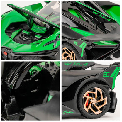 LJX Model 1:32 Die-Cast Sports Car - Green & Black Edition