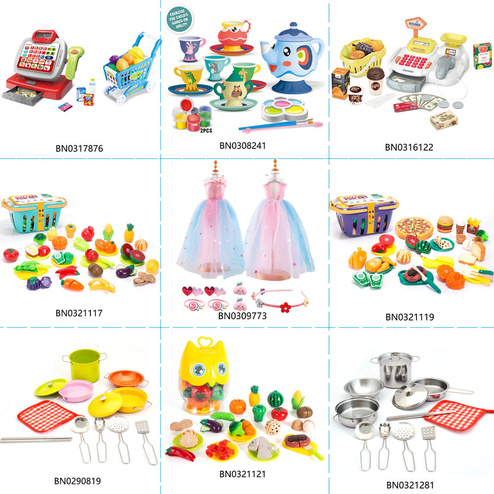 Kids Toys Cash Counter Hamburger Set Educational Pretend Play Toy Cash Register With Calculator,Light,Sound