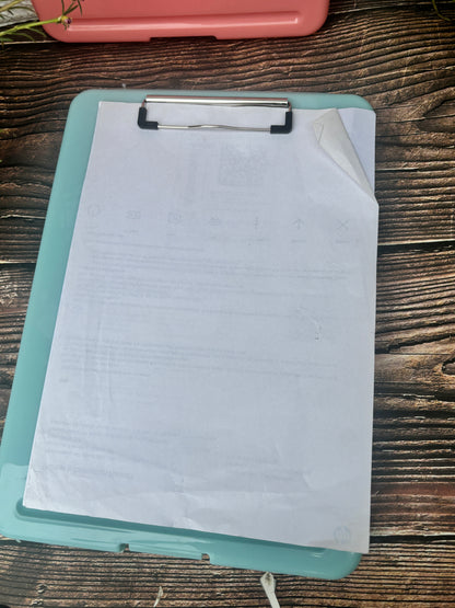 Spot hunt Profile Clipboard Storage with Pen Holder /cardboard