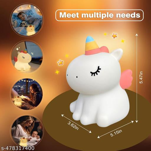 Unicorn Night Light,Silicone LED Duck Lamp