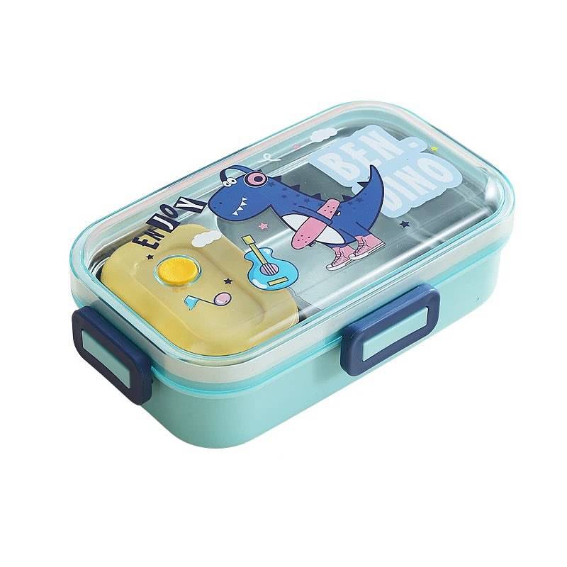 Spot hunt 710 ML Leak Proof Stainless Steel Lunch Box 2 Compartment Tiffin Box Adult Office Worker School Lunch Box