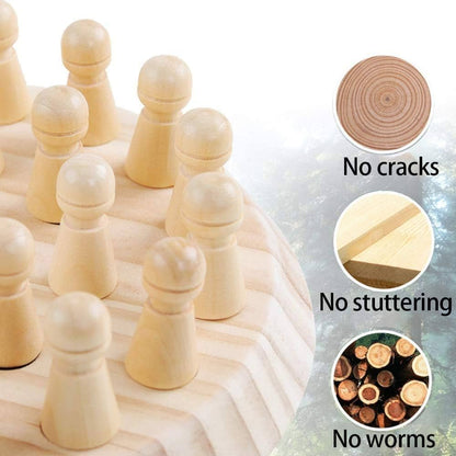 Wooden Memory Chess Color Matching Game Multi Player Family Board Games for Kids