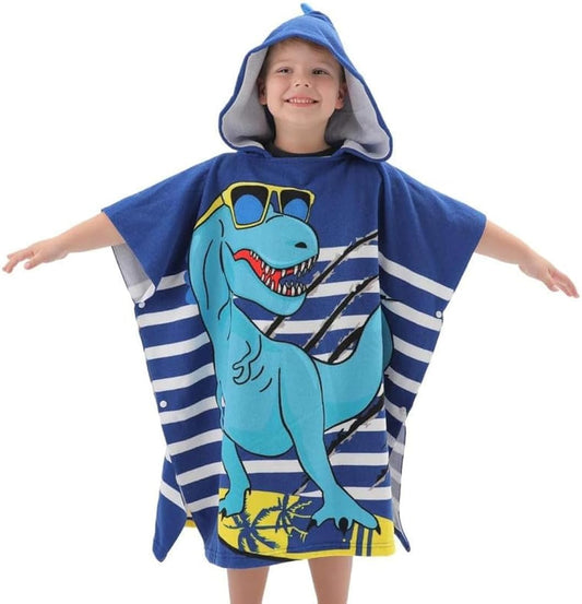 Spot hunt Hooded Poncho Bath Towels for Kids. Soft Absorbing Cartoon Printed Towels