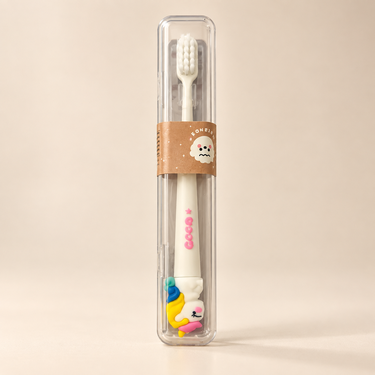 Cute Cartoon Toothbrush with Travel Case – Soft Bristles & Portable Design