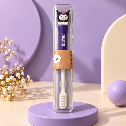 Cute Cartoon Toothbrush with Travel Case – Soft Bristles & Portable Design