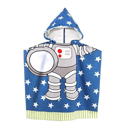 Kids’ Hooded Beach Poncho Towel – Cute Cartoon Prints | Multiple Designs