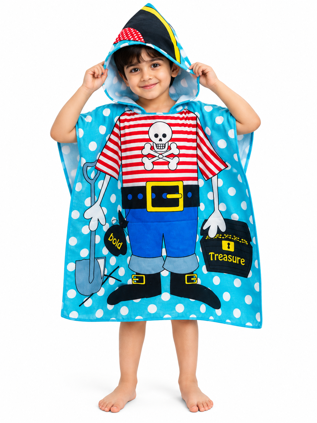 Kids’ Hooded Beach Poncho Towel – Cute Cartoon Prints | Multiple Designs