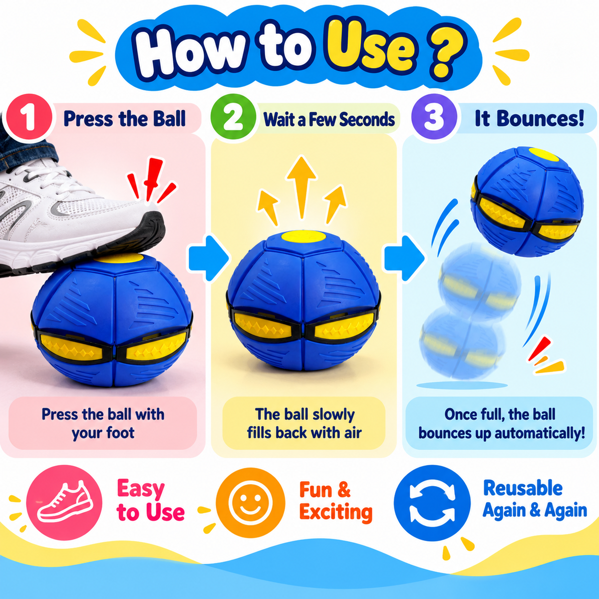 UFO Bounce Ball – Press & Bounce Magic Toy