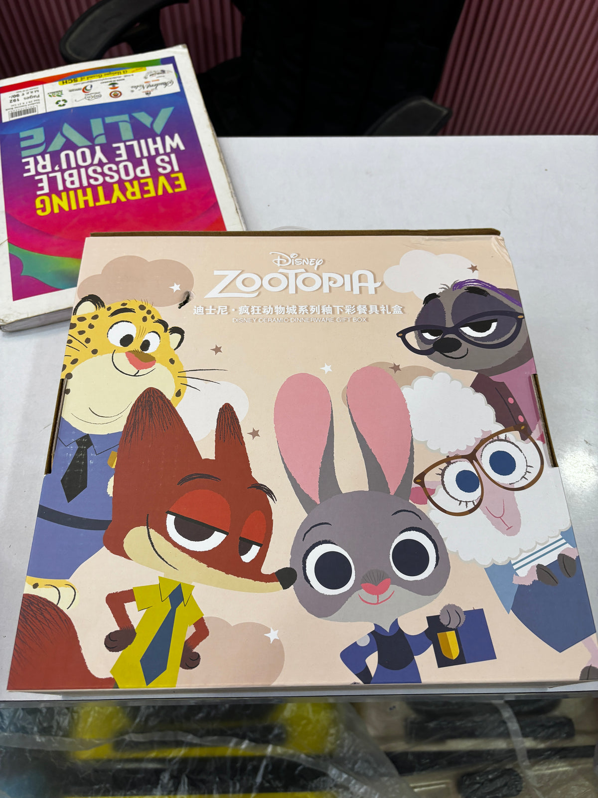 Disney Zootopia Ceramic Bowl Set of 4 – Cartoon Printed Dinnerware Gift Set
