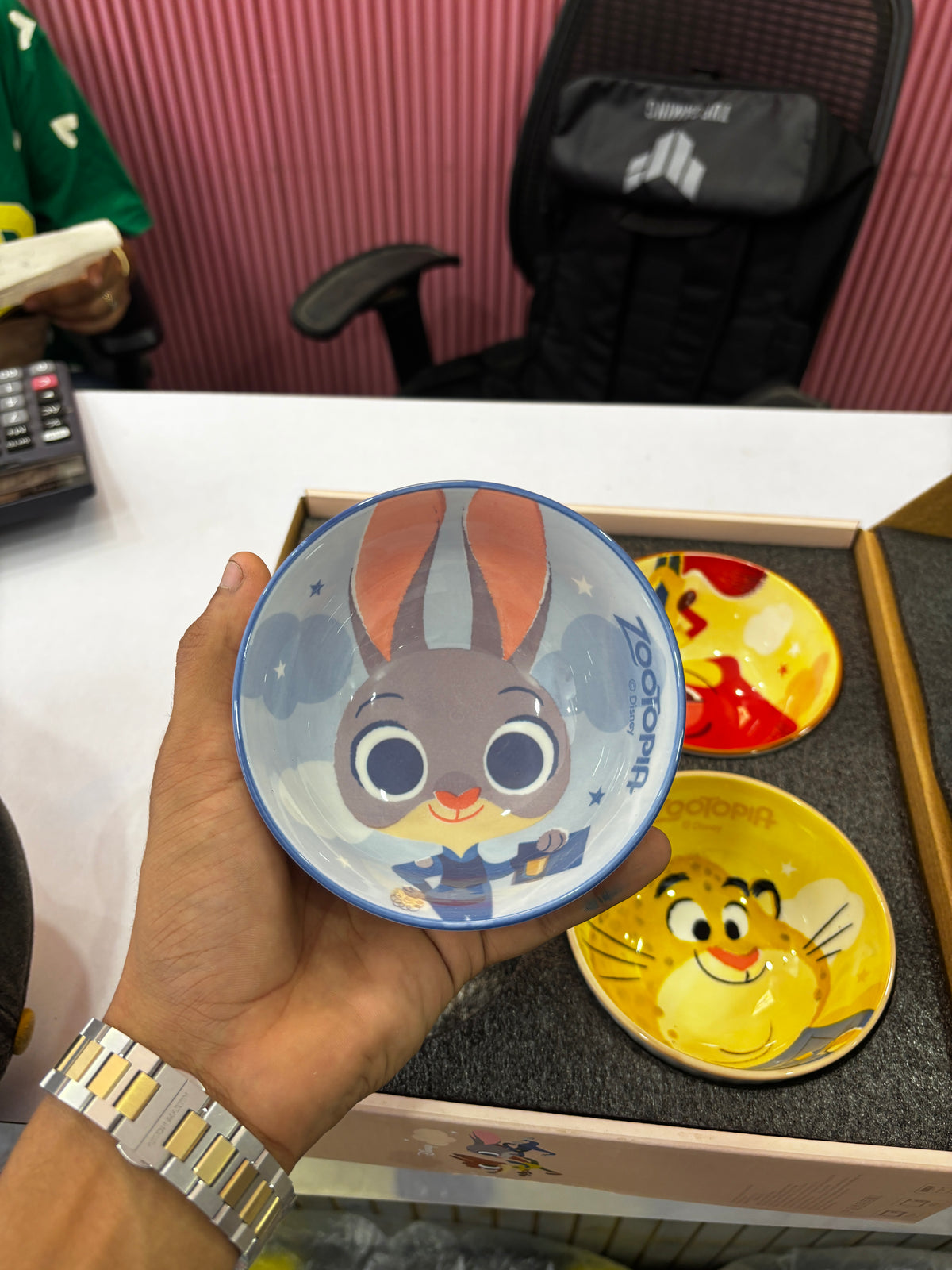 Disney Zootopia Ceramic Bowl Set of 4 – Cartoon Printed Dinnerware Gift Set