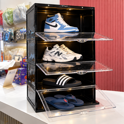Transparent Shoe Storage Cabinet – Multipurpose Footwear Organizer