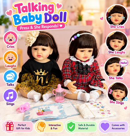 Interactive Talking Baby Doll – Crying, Laughing, Talking & Singing