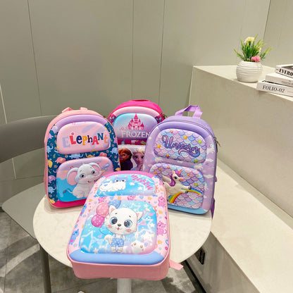 New Children's Bag Cartoon Primary School Student Backpack Lightweight Backpack Contrast Color Girls Travel Bag Wholesale