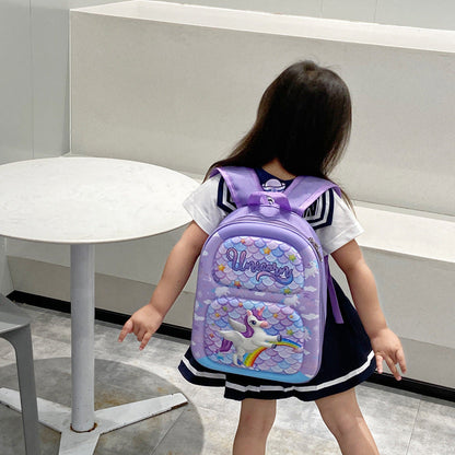 New Children's Bag Cartoon Primary School Student Backpack Lightweight Backpack Contrast Color Girls Travel Bag Wholesale