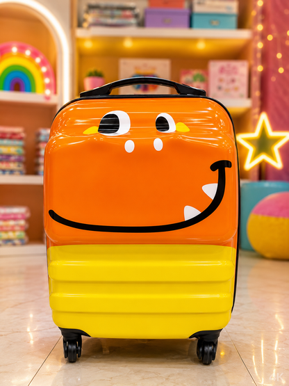 Kids Cartoon Hard Shell Trolley Suitcase with 360° Spinner Wheels | Lightweight Travel Luggage for Children